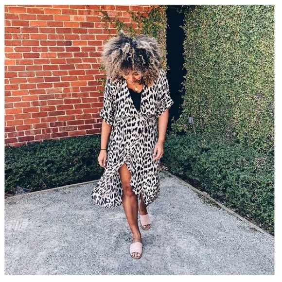 DECJUBA Amanda Kimono Sleeve Dress - Leopard Print - Picture 3 of 10